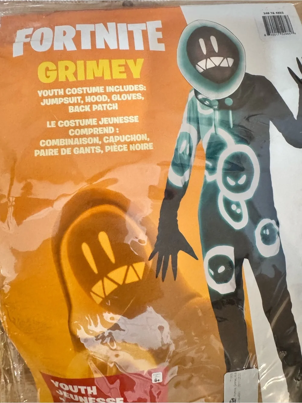 FORTNITE Glow Phantom Kids Costume - Black and Teal Jumpsuit
